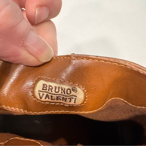 Bruno Valenti Square Toe Brown leather Ankle Boots Size 9 Made In Brazil - Picture 5 of 10
